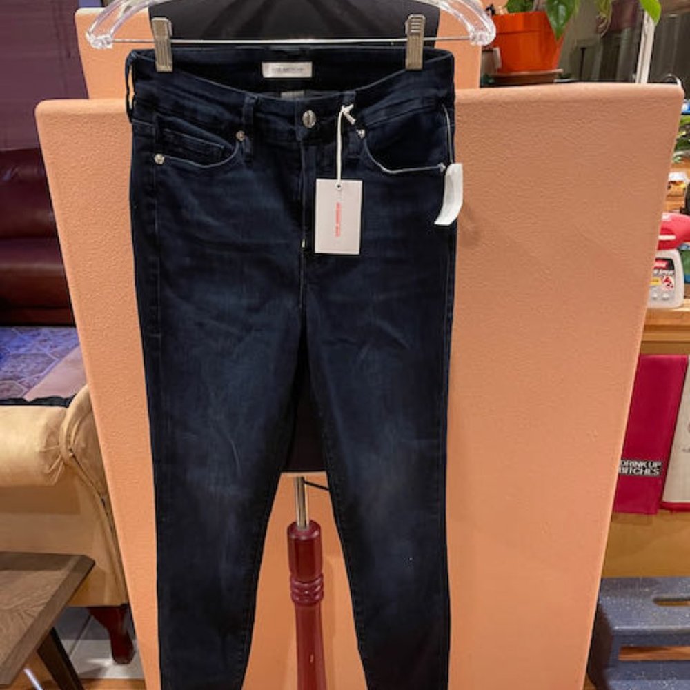 GOOD AMERICAN- GOOD LEGS Style Sz 6  Dark Wash Stretch Denim Jeans NWT